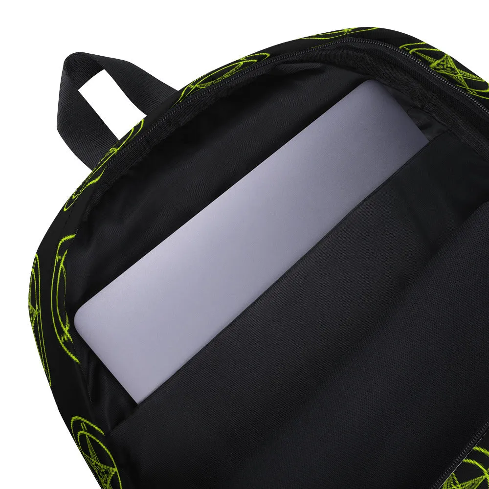 Neon Green Sigil of the Baphomet Backpack