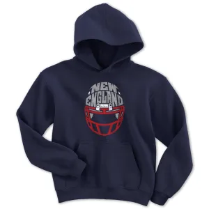 New England Football Helmet Youth Hoodie