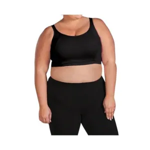 NEW ON THE PLUS SIDE plus size double layer sports bra in black