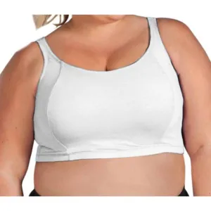 NEW ON THE PLUS SIDE plus size double layer sports bra in white