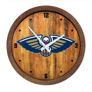 New Orleans Pelicans: "Faux" Barrel Top Clock