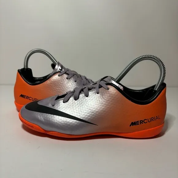 Nike Mercurial Vapor IX FG ACC Carbon Futbol Soccer Cleats PurpleOrange Youth 2Y