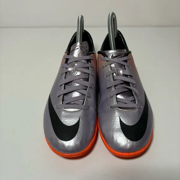 Nike Mercurial Vapor IX FG ACC Carbon Futbol Soccer Cleats PurpleOrange Youth 2Y