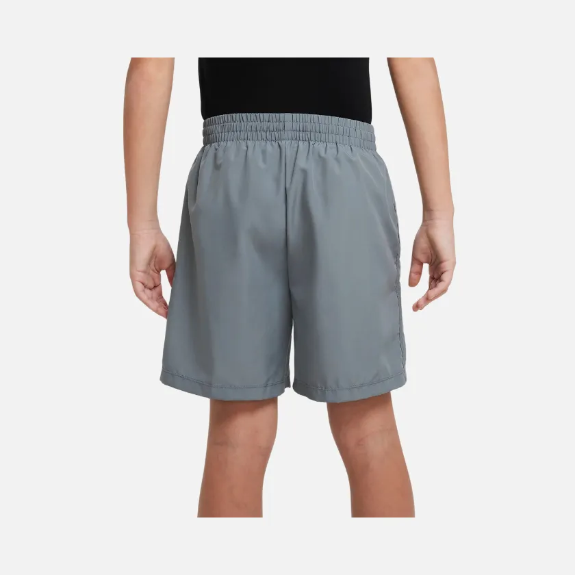 Nike Multi Older Kids Boys Dri-FIT Training Shorts -Smoke Grey/White