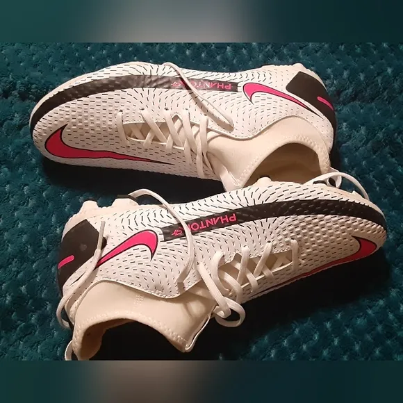 Nike Phantom GT CW6694-160 White Pink Black Boot style Cleats Size 6y - NO WEAR❗