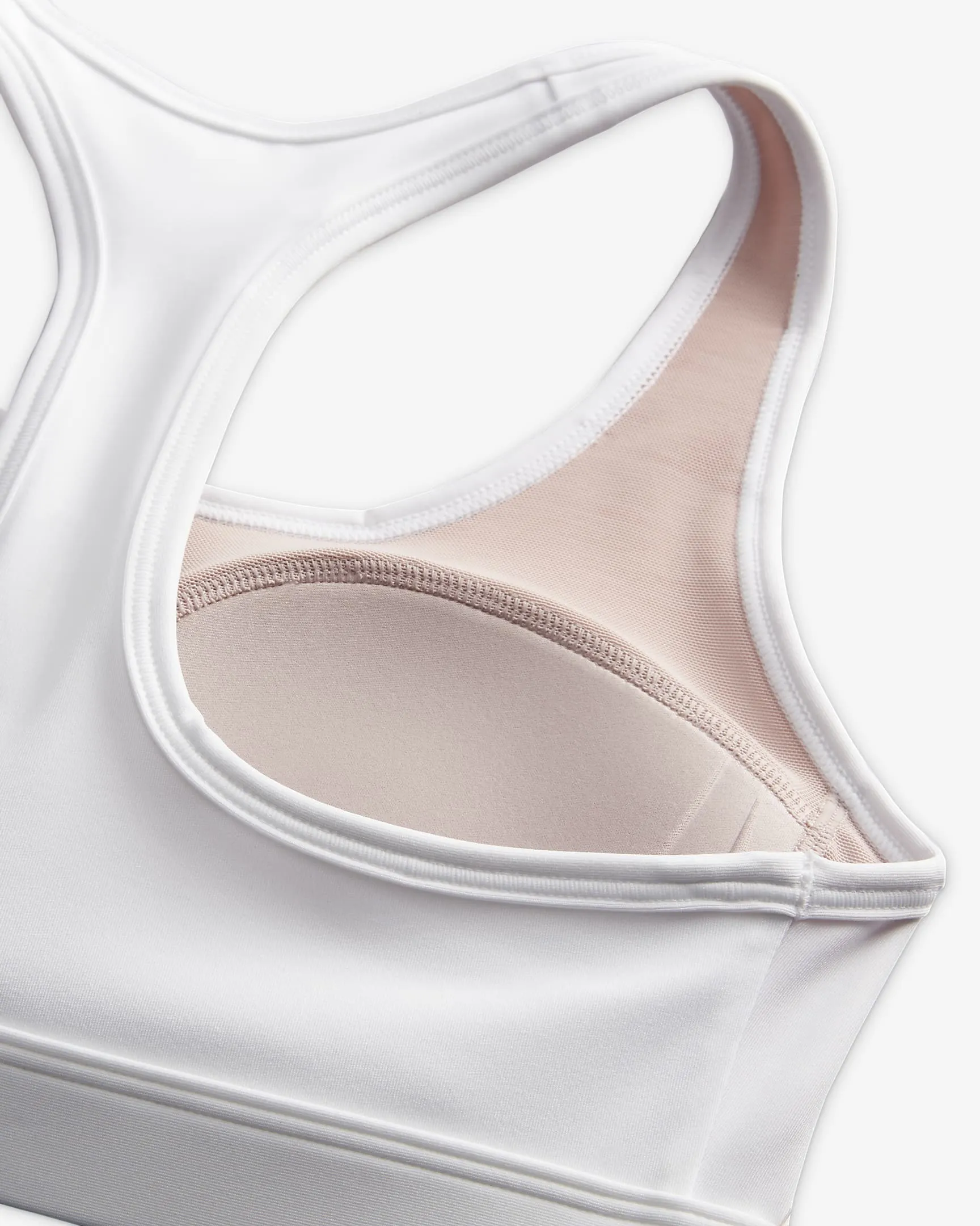 Nike Swoosh Medium-Support Women's Padded Sports Bra -Mink Brown/White