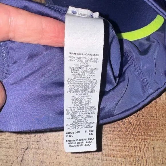 Nike Women's Pro Rival Sports Bra in blue 34C