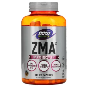 NOW Foods Sports ZMA Sports Recovery 180 Veg Capsules Exp Sep 2028