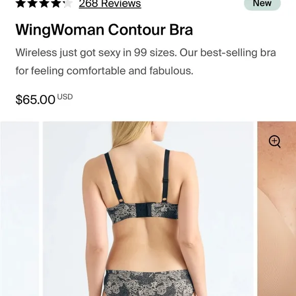 NWT Knix lace peony set - wing woman contour bra   leak proof bikini. S / 32a