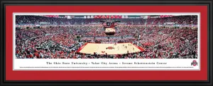 Ohio State Buckeyes Panoramic - Value City Arena Picture Framed - Basketball