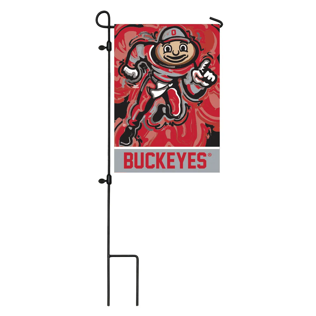 Ohio State Garden Flag, Suede, by Justin Patten