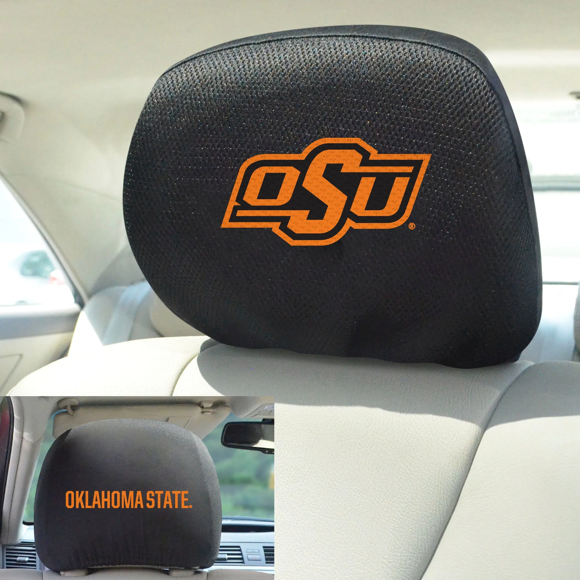 Oklahoma State University Head Rest Cover