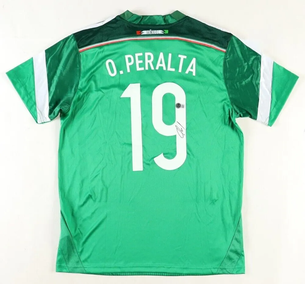 Oribe Peralta Signed Mexican Ntl. Team Soccer Jersey (Beckett) 2012 Gold Medal