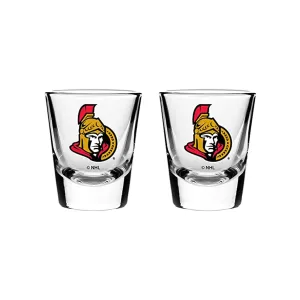 Ottawa Senators Sports Vault NHL Logo Shot Glass Set - 2 Pack
