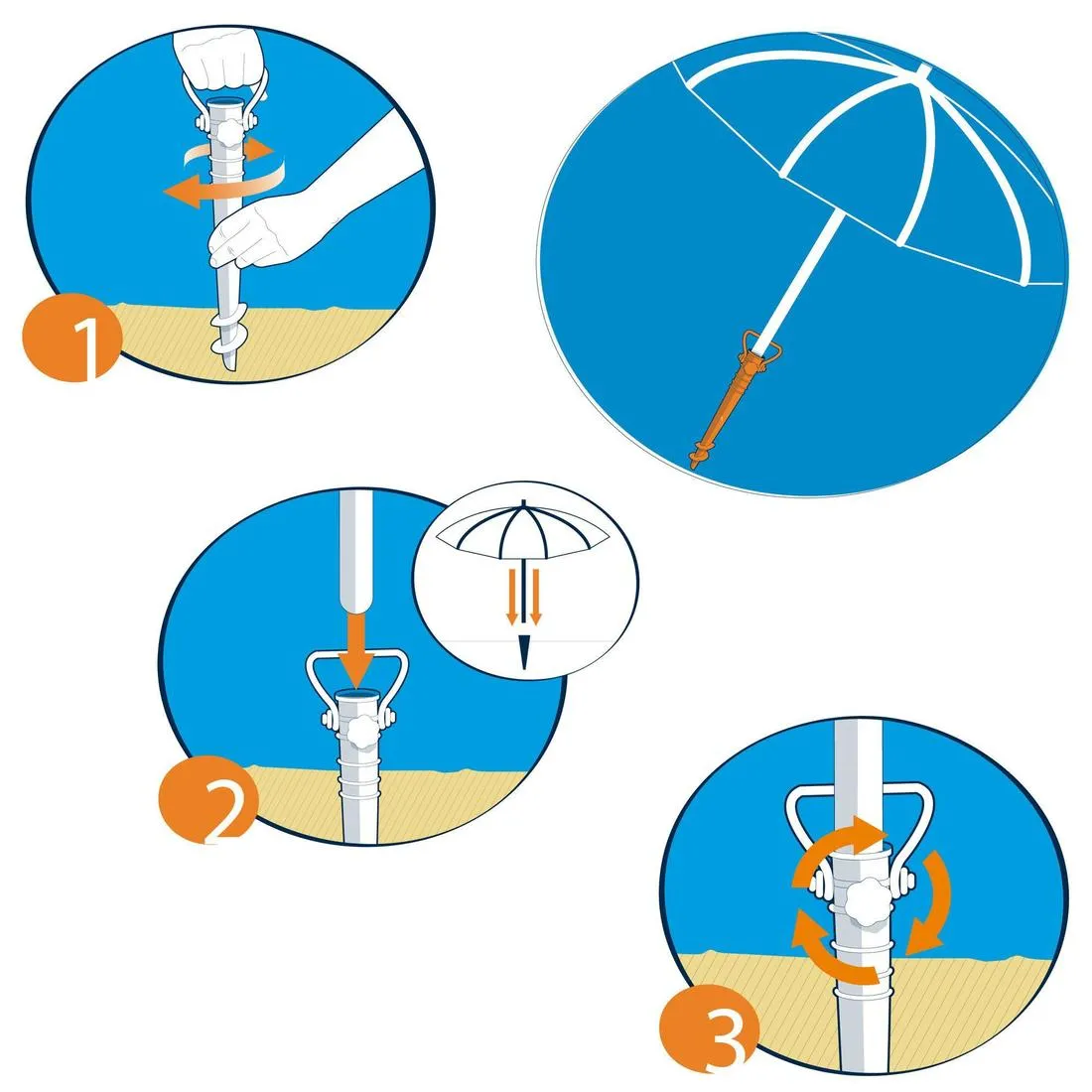 PARUV PARASOL base attachment spike orange