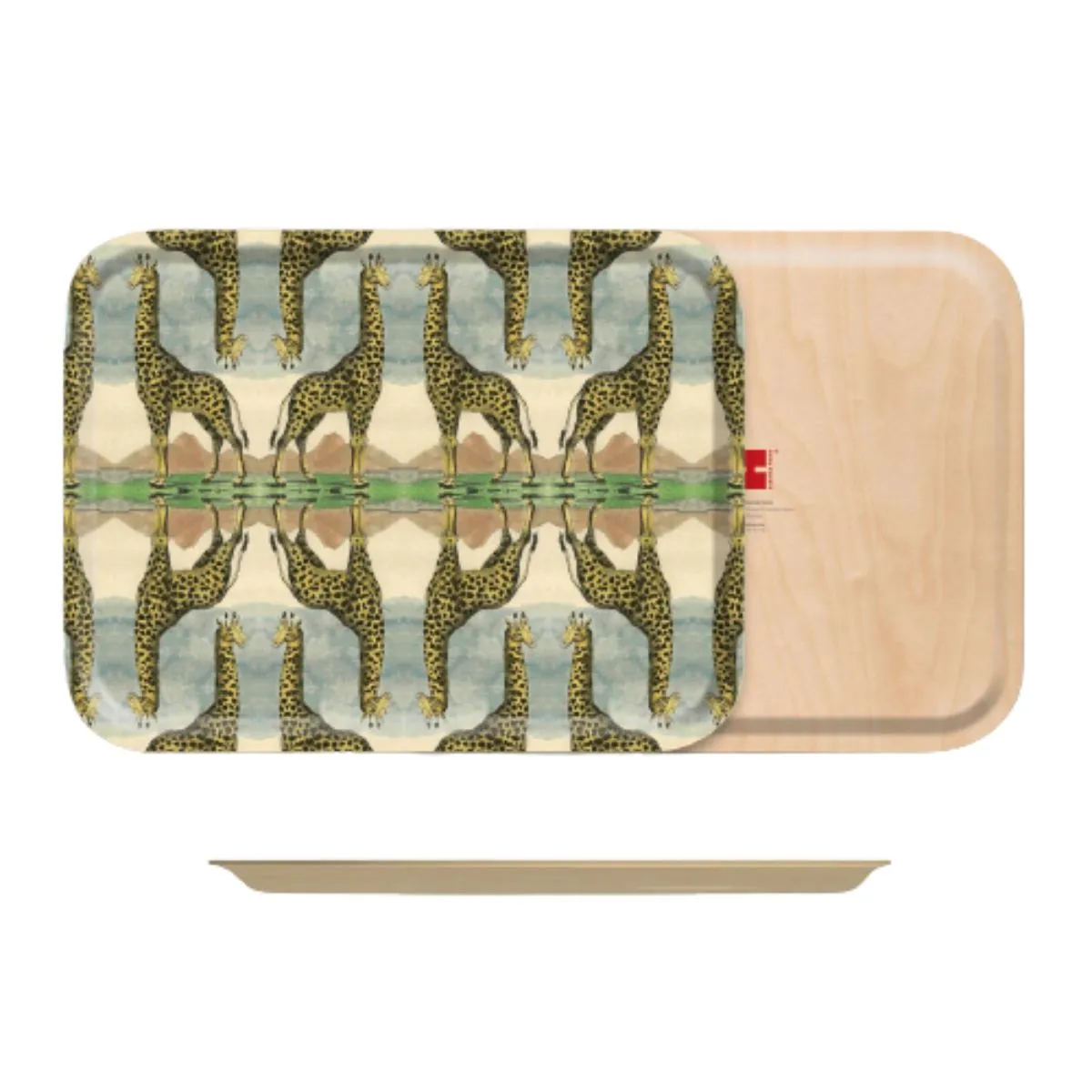 Patch NYC Giraffe Rectangle Birch Wood Tray