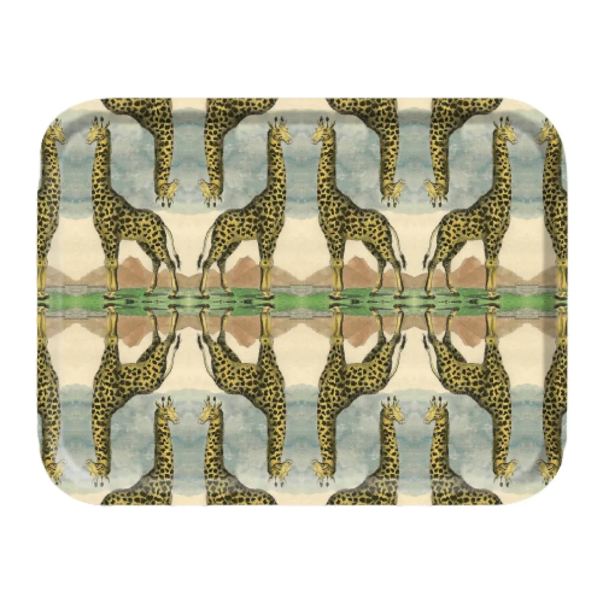 Patch NYC Giraffe Rectangle Birch Wood Tray