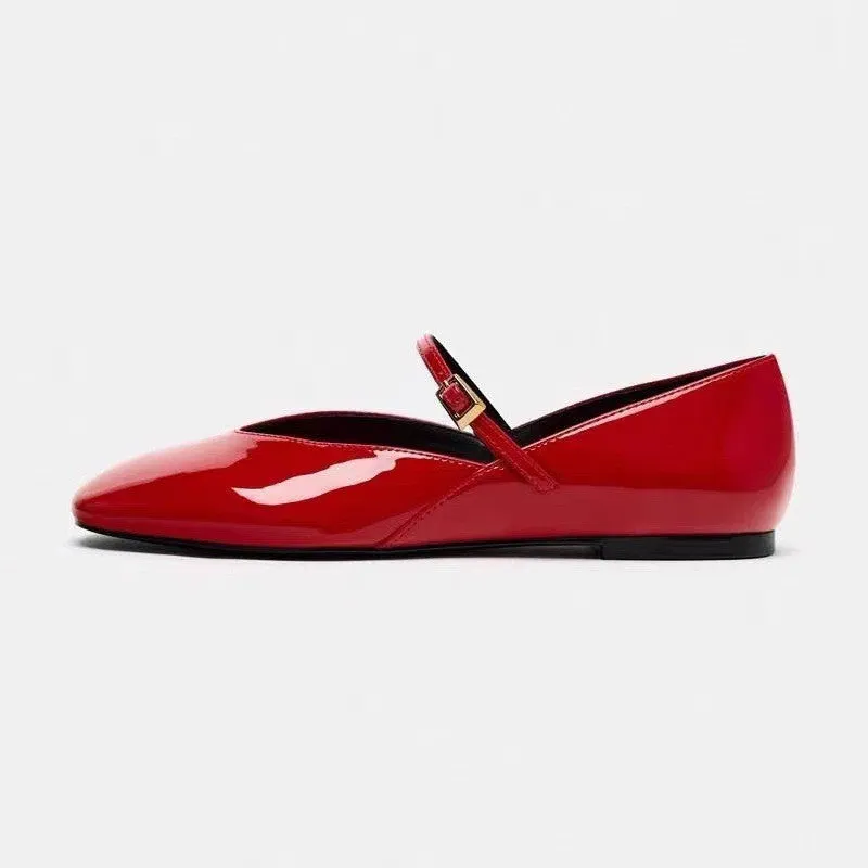 Patent Leather Mary Jane Flat Ballet Slippers