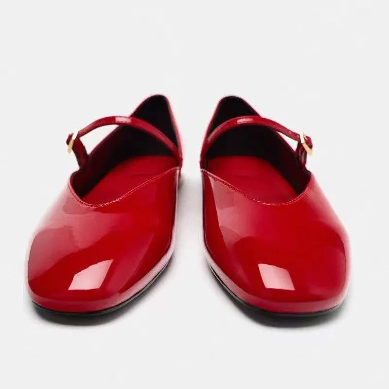 Patent Leather Mary Jane Flat Ballet Slippers