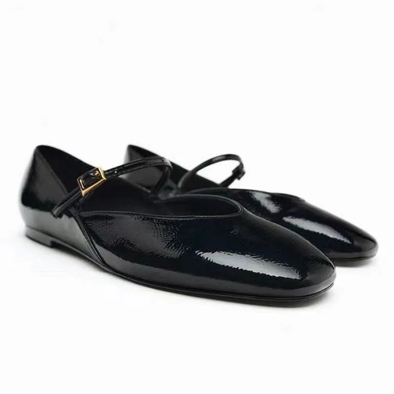 Patent Leather Mary Jane Flat Ballet Slippers