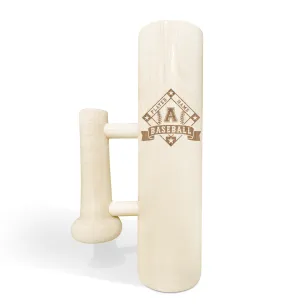 Personalized Baseball Bat Beer Mug with Handle - Player Name and Initial