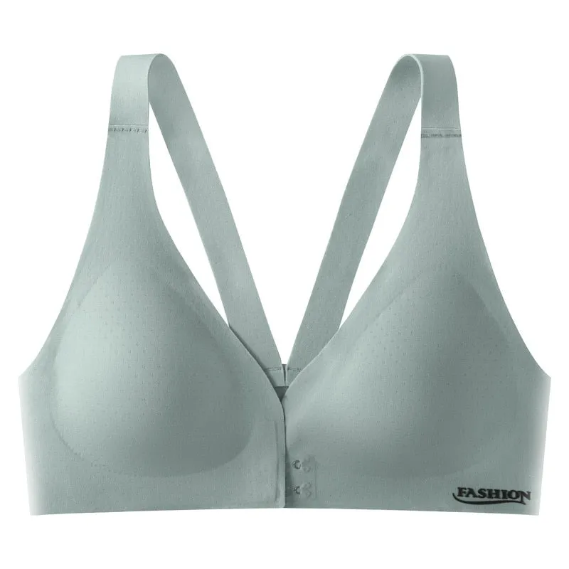 Plus Size Front Buckle Adjustable Sexy Comfortable Breathable Sports Bra