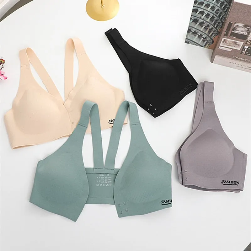 Plus Size Front Buckle Adjustable Sexy Comfortable Breathable Sports Bra