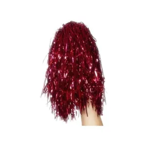 Pom Poms Metallic, Red
