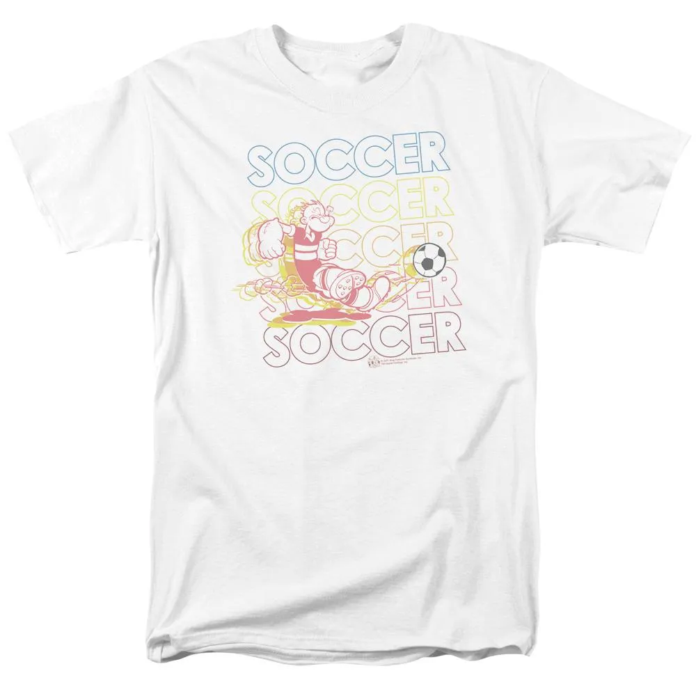 Popeye Soccer Mens T Shirt White