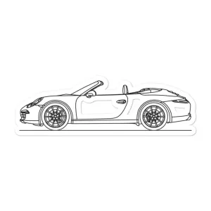 Porsche 911 991.1 Cabriolet Outline Sticker
