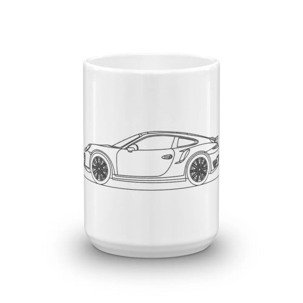 Porsche 911 991.1 Turbo S outline mug