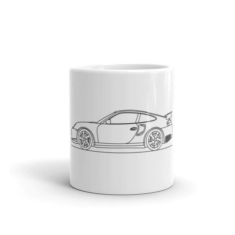 Porsche 911 996 GT2 Outline Mug