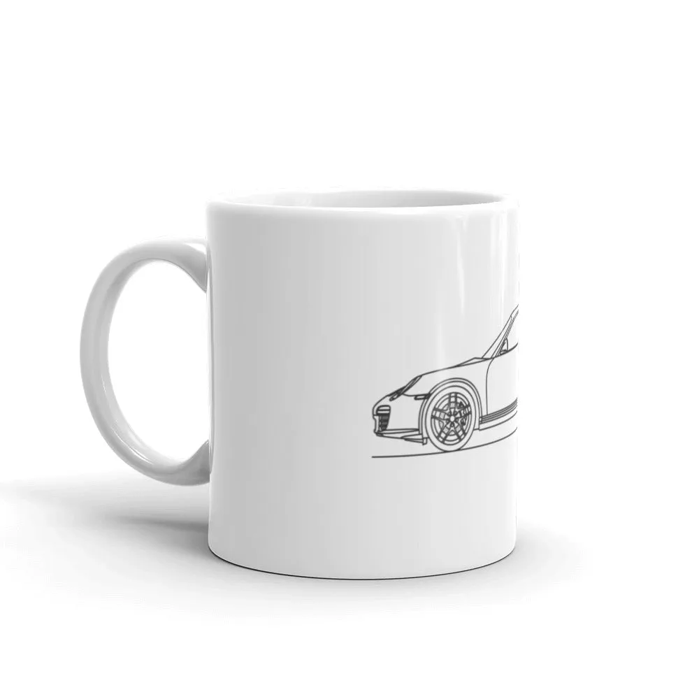 Porsche 911 997.2 Carrera Outline Mug