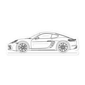 Porsche Cayman S 718 Silhouette Sticker