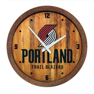 Portland Trail Blazers: Logo - "Faux" Barrel Top Clock
