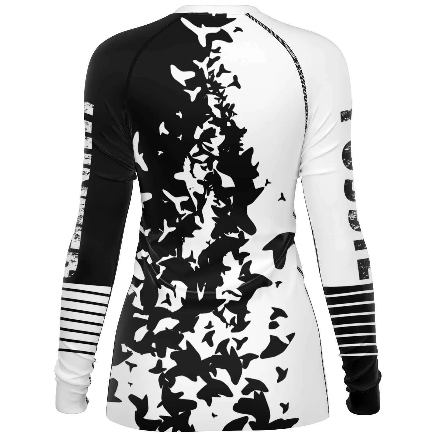 PREMIUM WOMEN'S SHARK TOOTH RASH GUARD - FREE SHIPPING