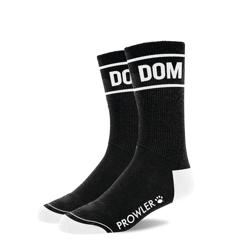 Prowler Red Dom Socks - Luxuriously Dominant BDSM Footwear