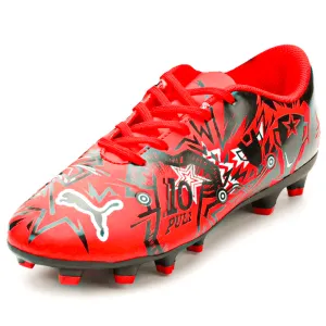 PUMA x Christian Pulisic Youth Tacto II FG/AG Soccer Cleats (Red/Black)