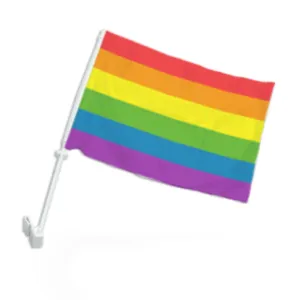 Rainbow Pride Car Flag
