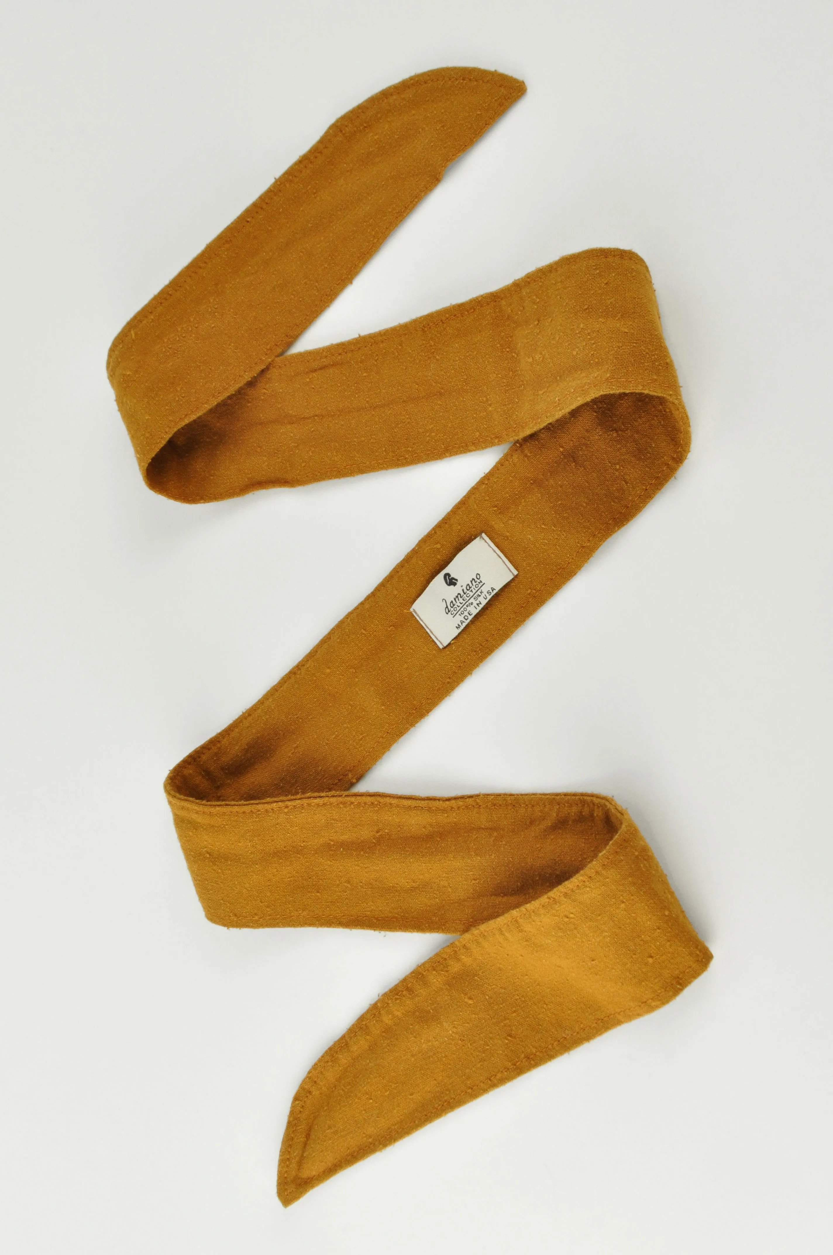 Raw Silk Spa Headwrap In Copper
