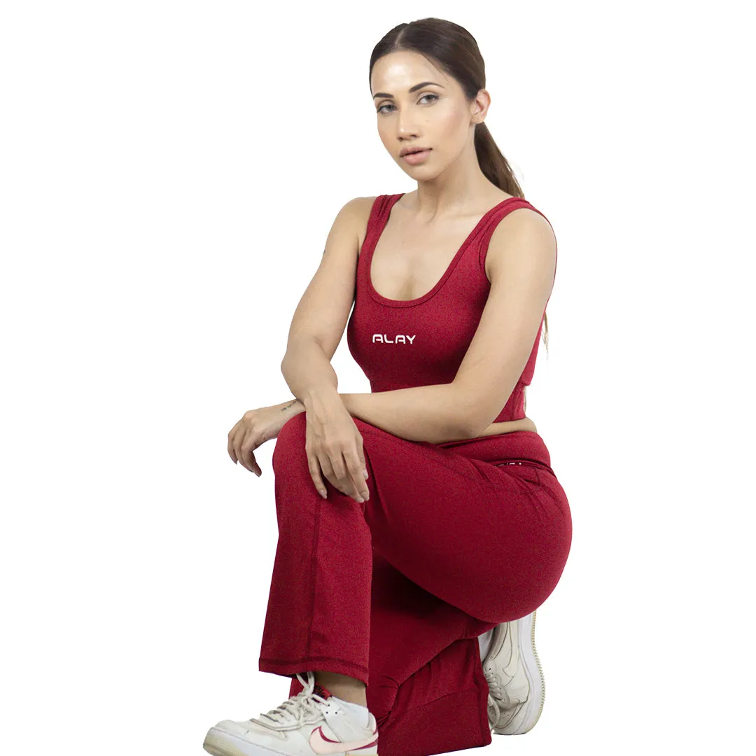 Retro Sports Bra - Red