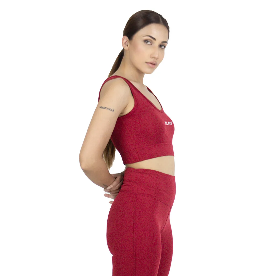 Retro Sports Bra - Red