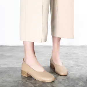 Retro Thick Heel Women's Shoes Shallow Mouth Versatile High Heels