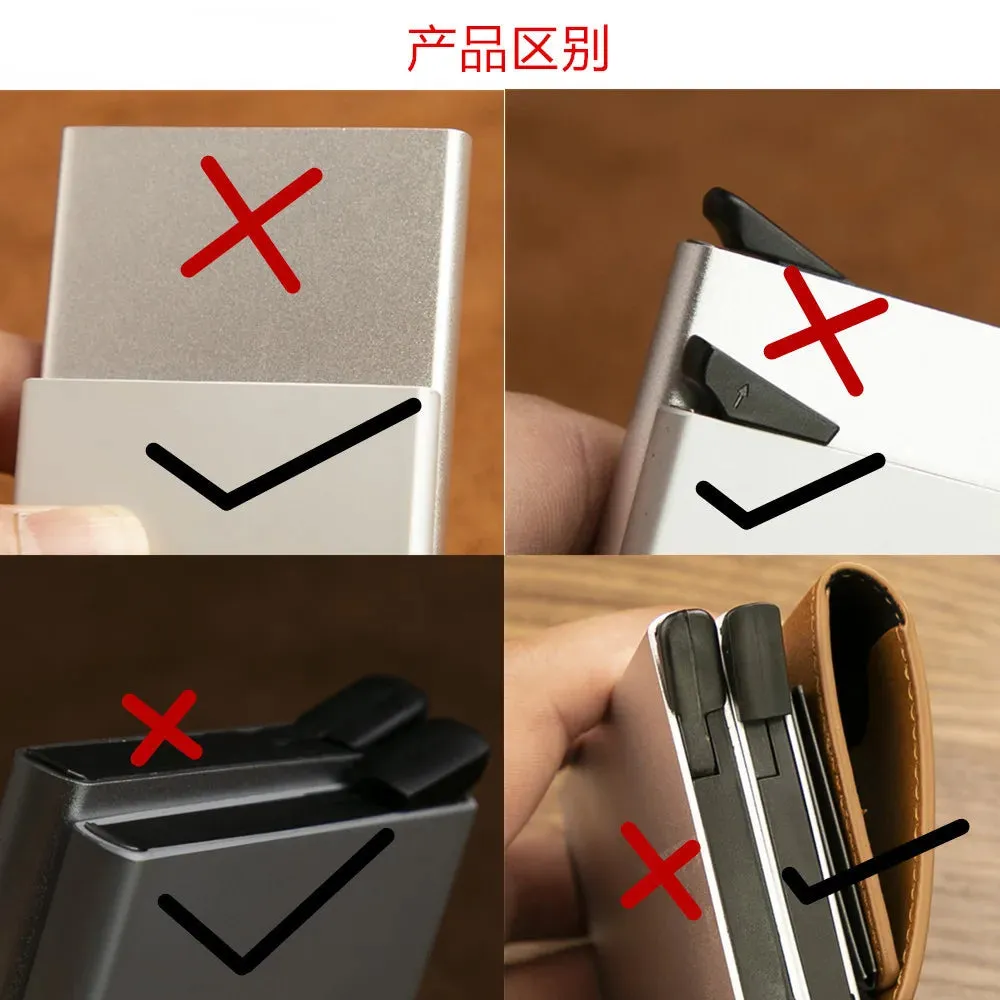 RFID Vintage Leather Wallet with Money Clips - Credit Card Holder Men's Wallet and Bank Card Holder