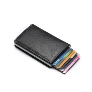 RFID Vintage Leather Wallet with Money Clips - Credit Card Holder Men's Wallet and Bank Card Holder