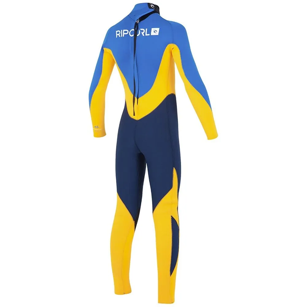 RIP CURL YOUTH DAWN PATROL 3/2 BACK ZIP BLUE