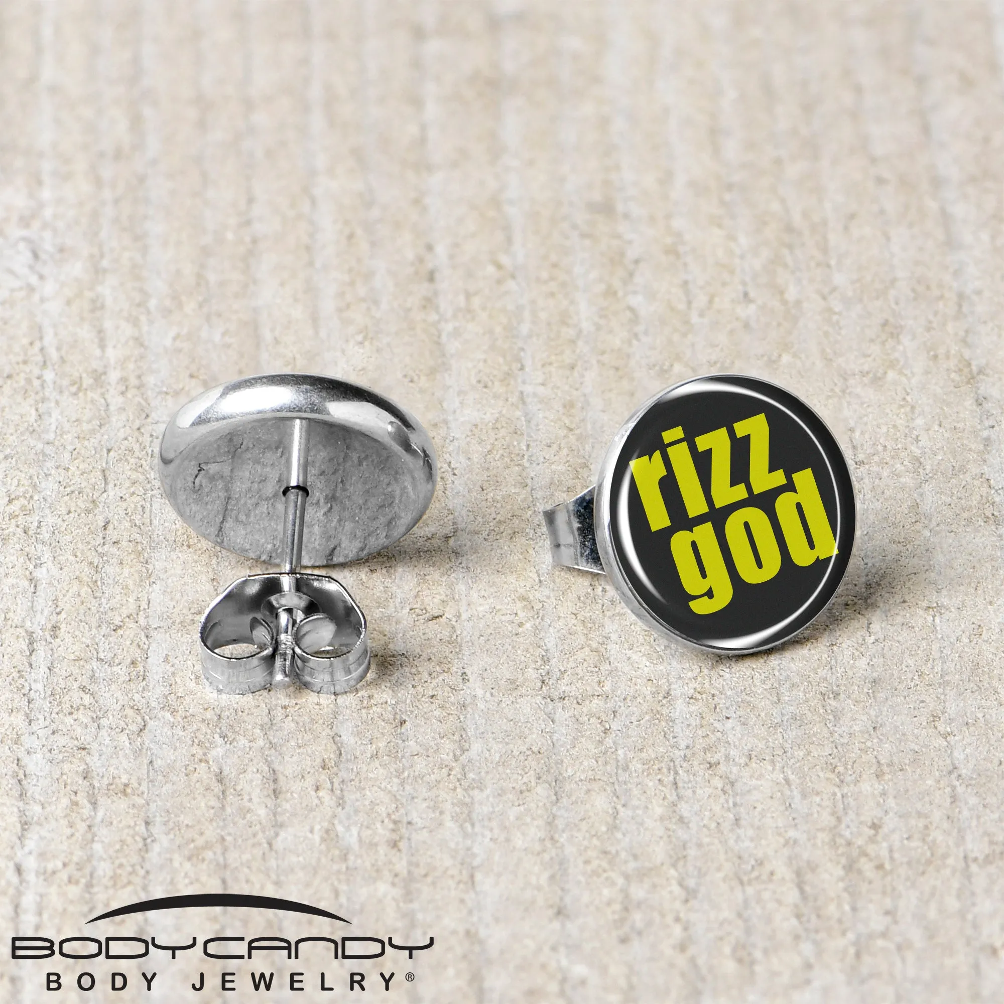 RIZZ GOD Stud Earrings