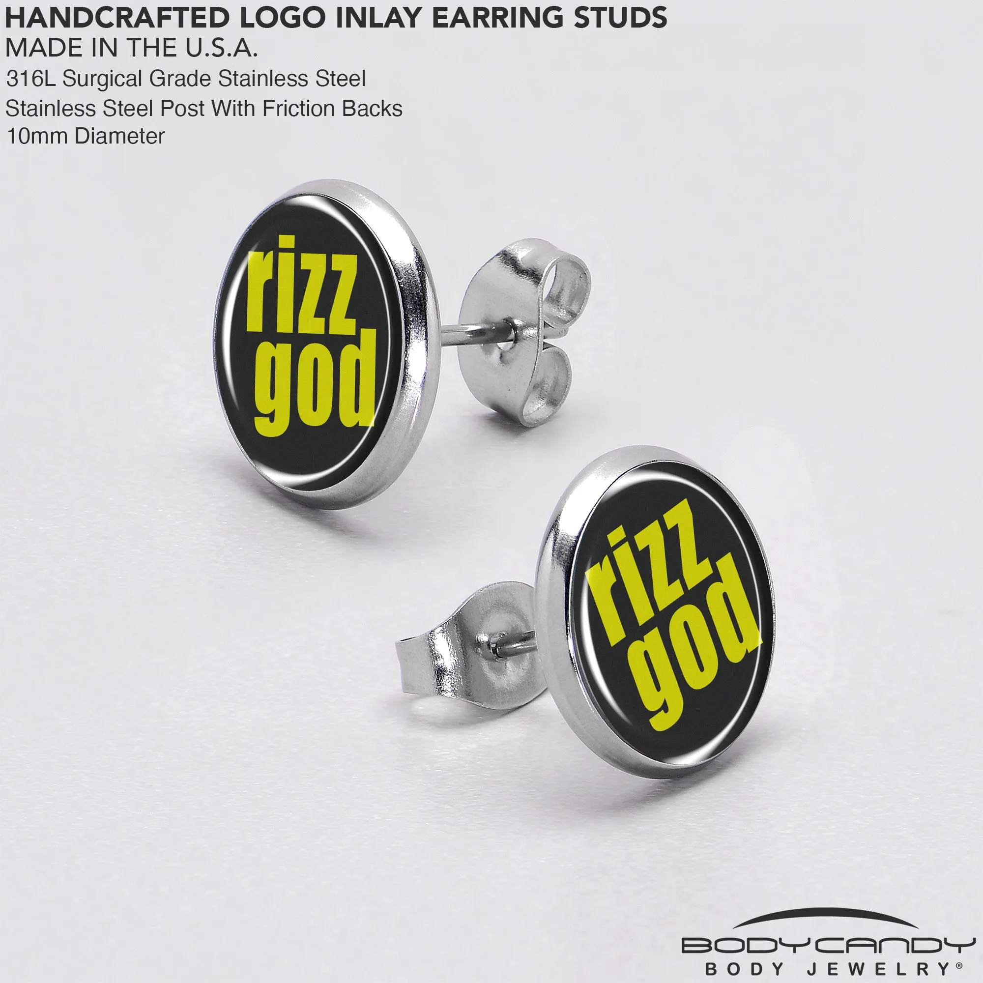 RIZZ GOD Stud Earrings