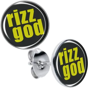 RIZZ GOD Stud Earrings