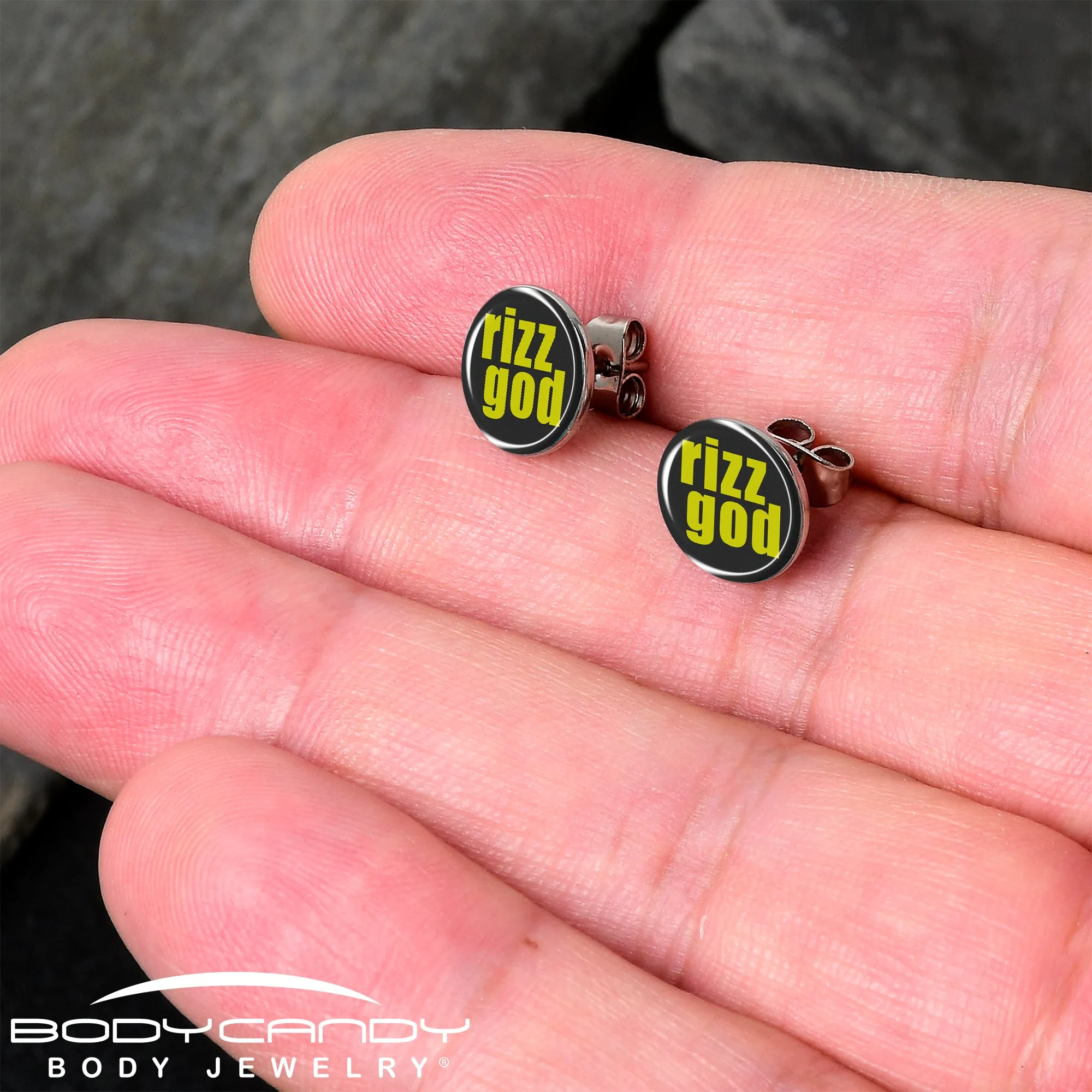 RIZZ GOD Stud Earrings